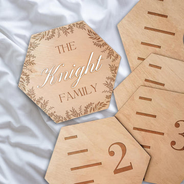Custom Made 3D Raised Name Wooden Hexagon Kid Height Chart, Personalised Laser Cut & Engraved Family Growth Ruler Record, Nursery Wall Decor