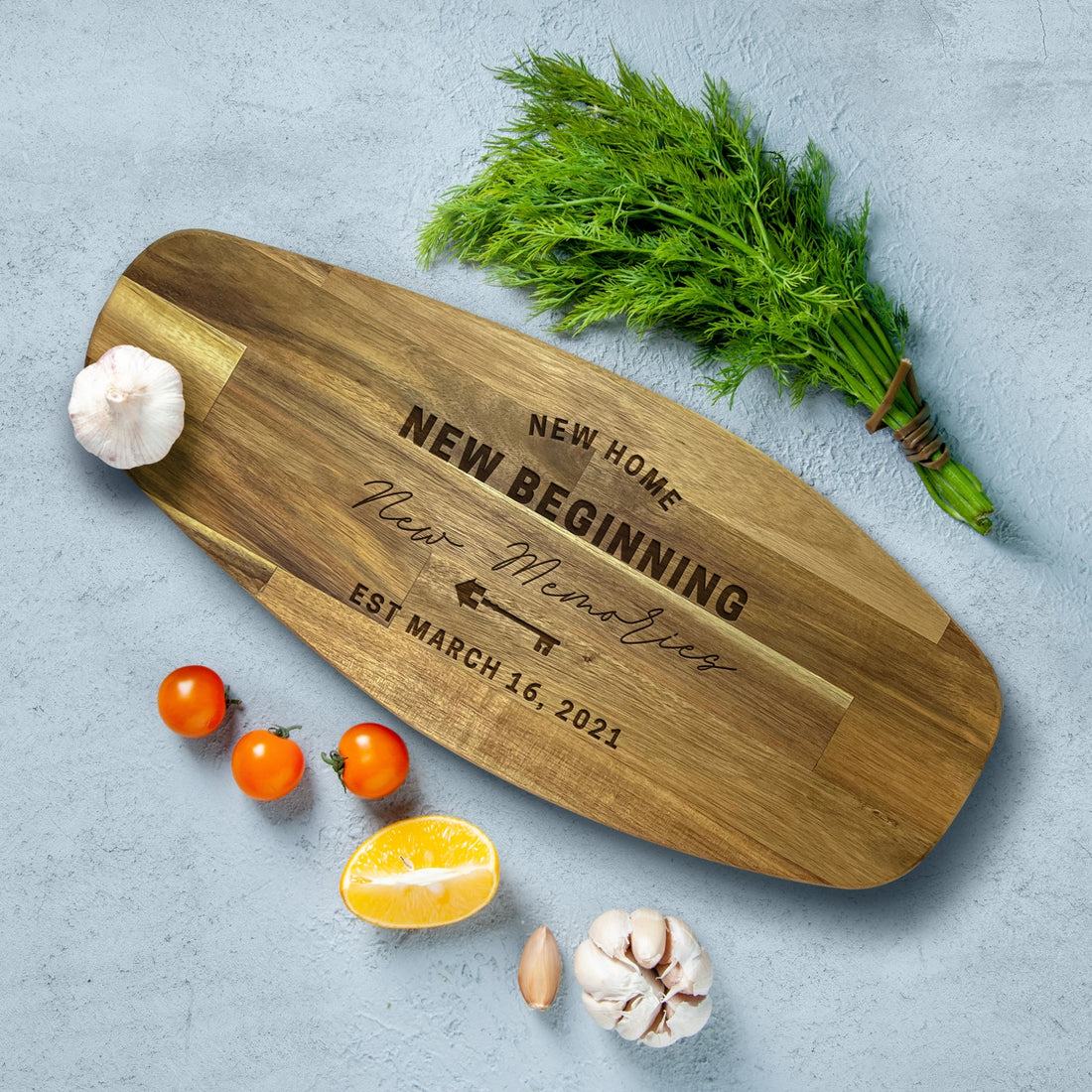 Personalised Acacia Wooden Cheese Large Serving Board, Custom Engraved Cutting Chopping Tray Charcuterie Platter Housewarming Corporate Gift