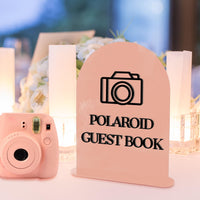 Custom 3D Raised Acrylic & Engraving Polaroid Photo Guestbook Arch Sign, Personalised Wedding Photo/ Wishing/ Memorial Signage Table Decor
