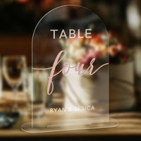 Personalised Engraving & 3D Raised Acrylic Wedding Table Number, Custom Banqueting Tables Plaque, Luxury Wedding Decor Ceremony/ Elegant Event / Engagement/ Bridal Shower/ Birthday Menus, Signs