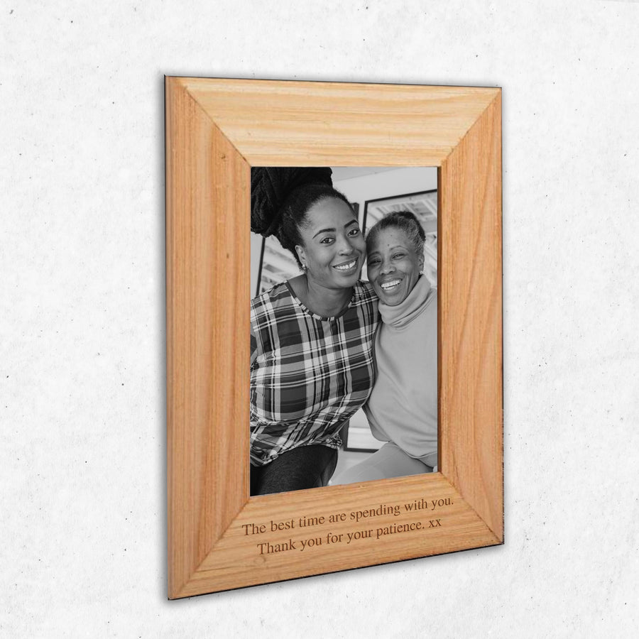 Personalised Wooden 5"x7" Photo Frame Box, Engraved Custom Picture Frames, Memory Gifts, Housewarming Birthday, Mom-Dad, Teacher, Grandparents, Godparents, Baby, Wedding Favour