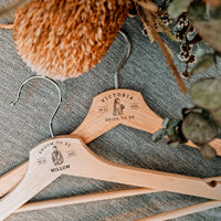 Personalised Wooden Engraved Wedding Dress Coat Hanger, Customised Business Logo Corporate Gift, Bridal Groomsman Favours, Housewarming Gift